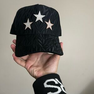Black Cap with Star Accents